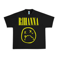 Black Grunge Rihanna Urban Heavy Tee - PixelWave