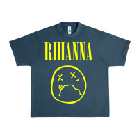 Midnight Navy Grunge Rihanna Urban Heavy Tee - PixelWave
