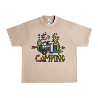 French Oak let's go camping Urban Heavy Tee - CowhideDigitalArt