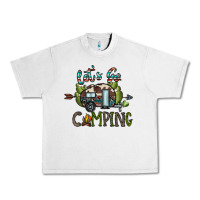 Lunar Rock let's go camping Urban Heavy Tee - CowhideDigitalArt