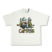 Pistachio let's go camping Urban Heavy Tee - CowhideDigitalArt