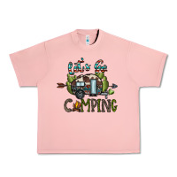 Salmon let's go camping Urban Heavy Tee - CowhideDigitalArt