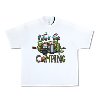 White let's go camping Urban Heavy Tee - CowhideDigitalArt