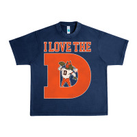 Navy i love the d broncos football quote Urban Heavy Tee - PixelWave