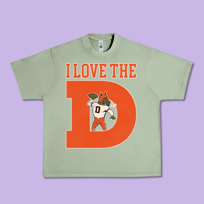 I Love The D Broncos Football Quote Urban Heavy Tee Designed By Pixelwave