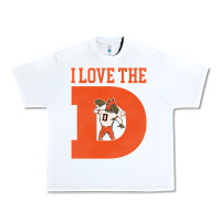 White i love the d broncos football quote Urban Heavy Tee - PixelWave
