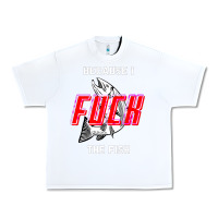 White because i fuck the fish Urban Heavy Tee - PixelWave