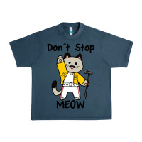 Midnight Navy Don´t Stop Meow Urban Heavy Tee - PixelWave