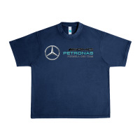 Navy mercedis f1 Urban Heavy Tee - PixelWave