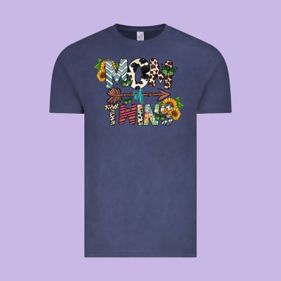 Mom Of Twins Vintage Tee Designed By Cowhidedigitalart