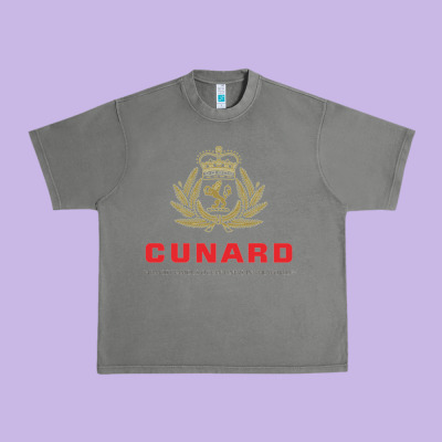 Luxury Cruises Cunard Urban Heavy Tee Designed By Pixelwave