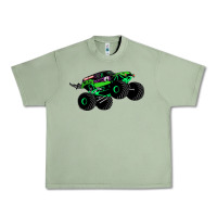 Oil Green monster truck grave digger Urban Heavy Tee - PixelWave