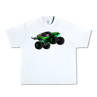 White monster truck grave digger Urban Heavy Tee - PixelWave