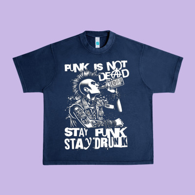 Stay Punk Stay Drunk Urban Heavy Tee Designed By Pixelwave