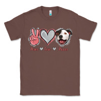 Chestnut Peace Love Pitties Classic Tee - Jasminsmagicworld