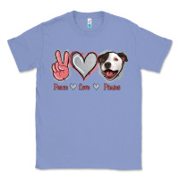 Colony Blue Peace Love Pitties Classic Tee - Jasminsmagicworld