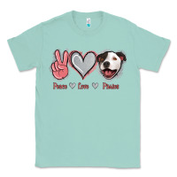 Seafoam Peace Love Pitties Classic Tee - Jasminsmagicworld
