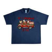 Navy it's christmas y'all truck with farm animals Urban Heavy Tee - RanaPortraitStore