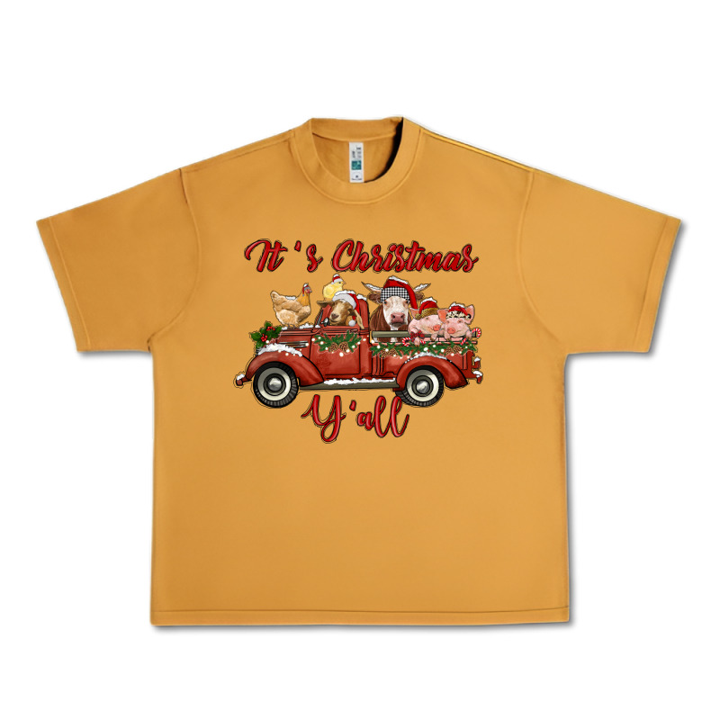 It's Christmas Y'all Truck With Farm Animals Urban Heavy Tee by RanaPortraitStore | Teevron