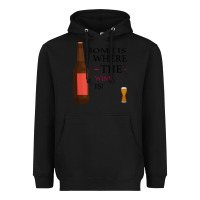 Black HOME IS WHERE THE WINE IS Heavyweight Hoodie - Bettercallsaul