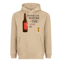Mushroom HOME IS WHERE THE WINE IS Heavyweight Hoodie - Bettercallsaul