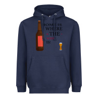 Navy HOME IS WHERE THE WINE IS Heavyweight Hoodie - Bettercallsaul