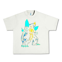 Pistachio Spacegodzilla Urban Heavy Tee - PixelWave