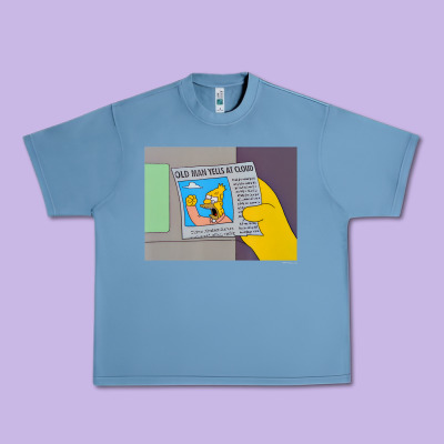 The Simpsons Old Man Yells At Cloud Newspaper V1 Urban Heavy Tee Designed By Pixelwave