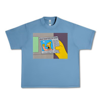 Pebble Blue The Simpsons Old Man Yells At Cloud Newspaper V1 Urban Heavy Tee - PixelWave