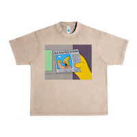 French Oak The Simpsons Old Man Yells At Cloud Newspaper V1 Urban Heavy Tee - PixelWave