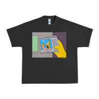 Pigment Black The Simpsons Old Man Yells At Cloud Newspaper V1 Urban Heavy Tee - PixelWave