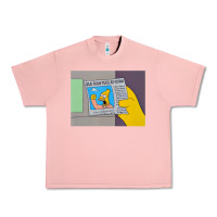 Salmon The Simpsons Old Man Yells At Cloud Newspaper V1 Urban Heavy Tee - PixelWave
