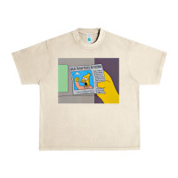 Sandshell The Simpsons Old Man Yells At Cloud Newspaper V1 Urban Heavy Tee - PixelWave