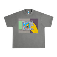 Tornado The Simpsons Old Man Yells At Cloud Newspaper V1 Urban Heavy Tee - PixelWave