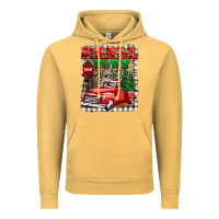 Vintage Mustard small town christmas Vintage Hoodie - BarkalooDesign