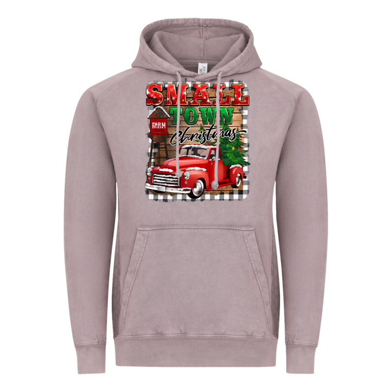 Small Town Christmas Vintage Hoodie by BarkalooDesign | Teevron