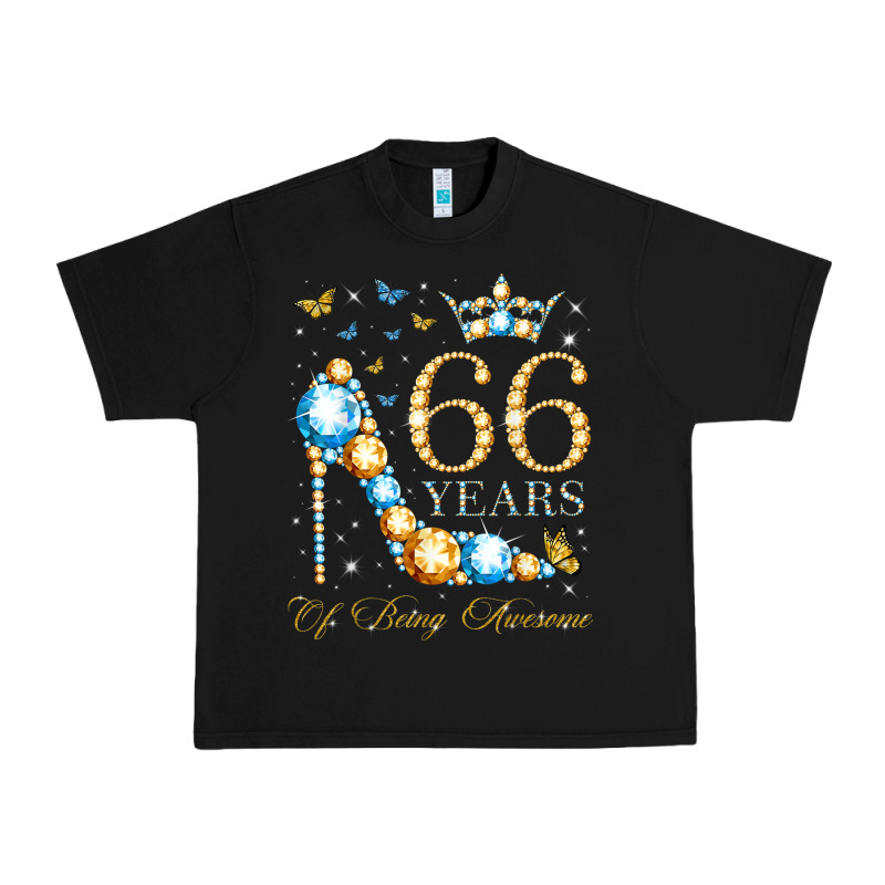 66th Birthday 66 Years Of Being Awesome 66 Years Old Woman Urban Heavy Tee by PixelWave | Teevron