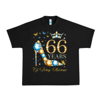 Black 66th birthday 66 years of being awesome 66 years old woman Urban Heavy Tee - PixelWave