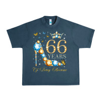 Midnight Navy 66th birthday 66 years of being awesome 66 years old woman Urban Heavy Tee - PixelWave