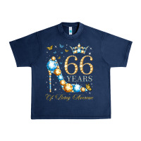 Navy 66th birthday 66 years of being awesome 66 years old woman Urban Heavy Tee - PixelWave