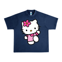 Navy kitty Urban Heavy Tee - PixelWave
