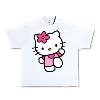 White kitty Urban Heavy Tee - PixelWave