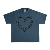 Midnight Navy bichota heart for women,cute music t shirt Urban Heavy Tee - PixelWave
