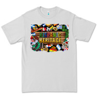 Dove Grey hispanic heritage flags Premium Tee - BundleAndBundleShop