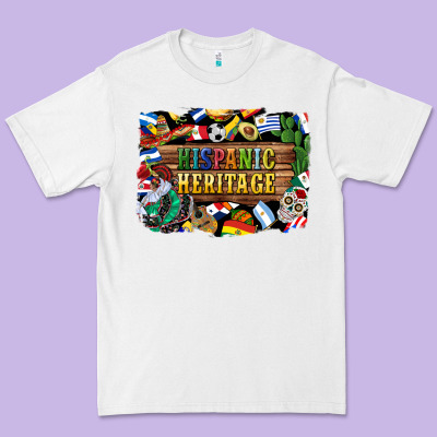 Hispanic Heritage Flags Premium Tee Designed By Bundleandbundleshop