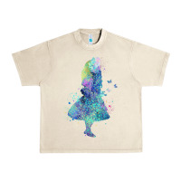 Sandshell watercolor splatter alice in wonderland t shirt design Urban Heavy Tee - PixelWave