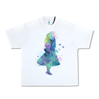 White watercolor splatter alice in wonderland t shirt design Urban Heavy Tee - PixelWave
