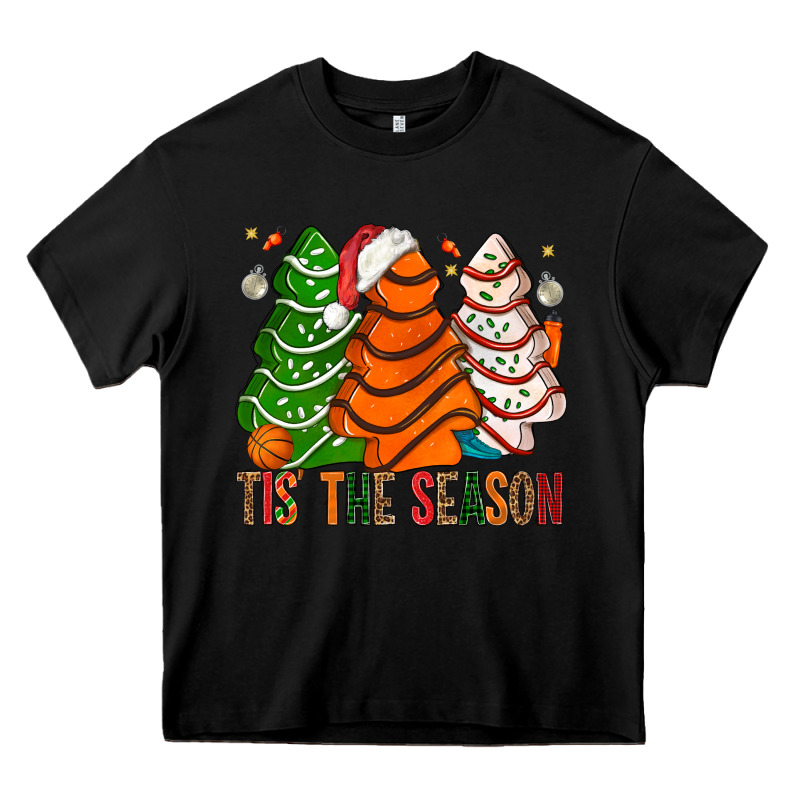 Tis' The Season Basketball Christmas Cakes Heavy Core Tee by BundleAndBundleShop | Teevron
