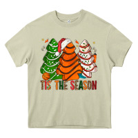 Mossy Tis' The Season Basketball Christmas Cakes Heavy Core Tee - BundleAndBundleShop