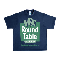 Navy round table pizza Urban Heavy Tee - PixelWave